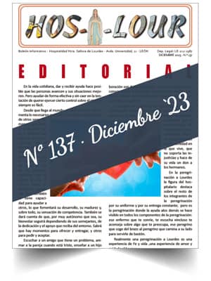 Muestra portada de la revista número 137 de la Hospitalidad de Ntra. Sra. de Lourdes (León)