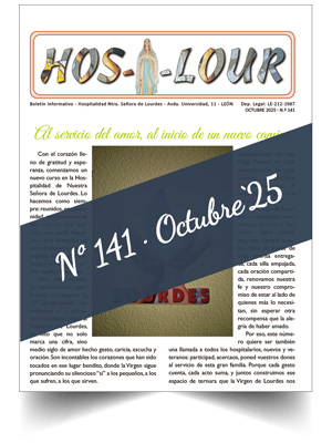 Muestra portada de la revista número 141 de la Hospitalidad de Ntra. Sra. de Lourdes (León)