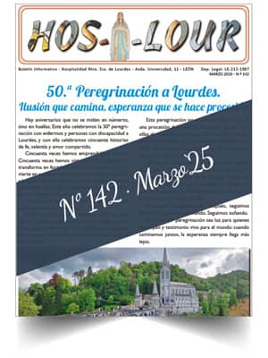 Muestra portada de la revista número 142 de la Hospitalidad de Ntra. Sra. de Lourdes (León)
